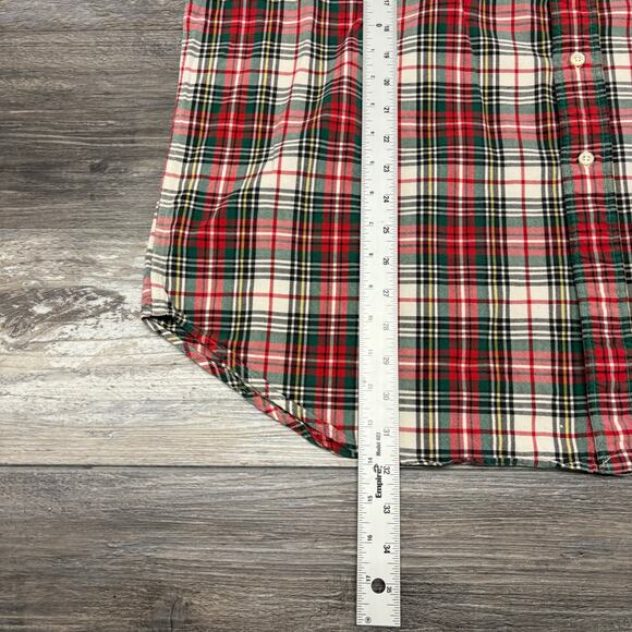 Vintage Y2K Ralph Lauren Blaire Red Green Tartan Plaid Mens XL Button Down Shirt - Picture 6 of 7